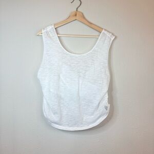 Free People Movement Cut Racer Back Sleeves While Top Sz Large NWT